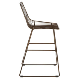 Olivia's Soft Industrial Collection - Distance Wire Tapered Bar Chair in Bronze - thumbnail 3