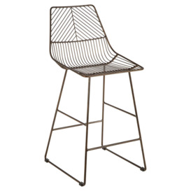 Olivia's Soft Industrial Collection - Distance Wire Tapered Bar Chair in Bronze - thumbnail 2