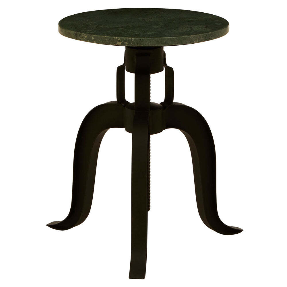 Olivia's Soft Industrial Collection - Vascas 3 Legged Bar Stool with Green Marble Top - image 1