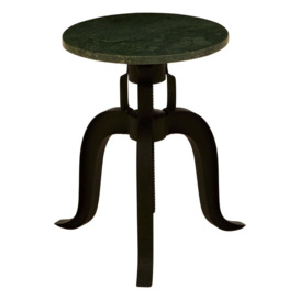 Olivia's Soft Industrial Collection - Vascas 3 Legged Bar Stool with Green Marble Top - thumbnail 2