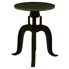 Olivia's Soft Industrial Collection - Vascas 3 Legged Bar Stool with Green Marble Top - thumbnail 1