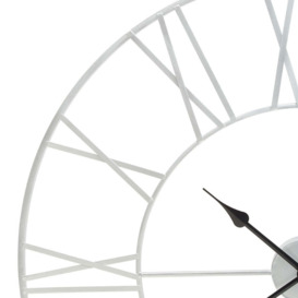 Olivia's Soft Industrial Collection - Geneva Roman Numeral Wall Clock in Silver - thumbnail 3