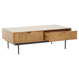 Olivia's Soft Industrial Collection - Jakar Coffee Table in Natural Finish - thumbnail 3