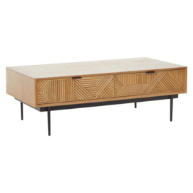 Olivia's Soft Industrial Collection - Jakar Coffee Table in Natural Finish - thumbnail 2