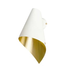 Arcform Lighting - Arc Wall Light in Brushed Brass & White / Standard