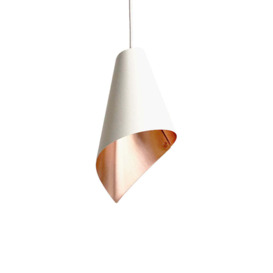 Arcform Lighting - Arc Single Pendant Light in Brushed Copper & White / Maxi