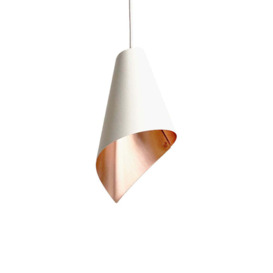 Arcform Lighting - Arc Single Pendant Light in Brushed Copper & White / Maxi - thumbnail 1