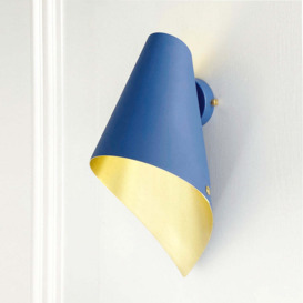 Arcform Lighting - Arc Wall Light in Brushed Brass & Blue / Maxi - thumbnail 3
