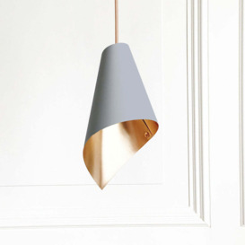 Arcform Lighting - Arc Single Pendant Light in Brushed Copper & Grey / Maxi