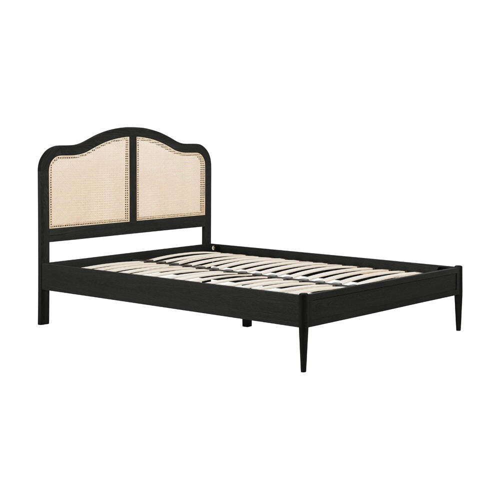 Olivia's Lincoln Rattan Bed in Black / Double - image 1