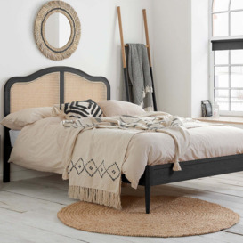 Olivia's Lincoln Rattan Bed in Black / Double - thumbnail 3