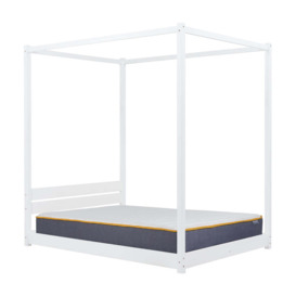 Olivia's Dante Four Poster Bed in White / Double - thumbnail 1