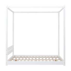 Olivia's Dante Four Poster Bed in White / Double - thumbnail 3