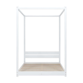 Olivia's Dante Four Poster Bed in White / Double - thumbnail 2