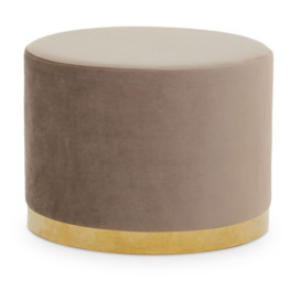 Harper Round Stool with Gold Base