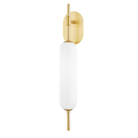 Hudson Valley Lighting Miley 1 Light Wall Sconce in Aged Brass