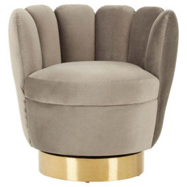 Olivia's Bella Occasional Chair Velvet Grey - Outlet