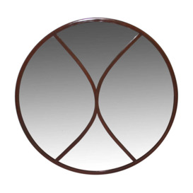 Ivyline Circular Outdoor Mirror Natural Rust - thumbnail 1