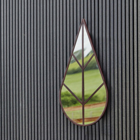 Ivyline Leaf Outdoor Mirror Natural Rust - thumbnail 2