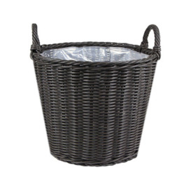 Ivyline Polyrattan Willow Lined Planter / Small - thumbnail 1