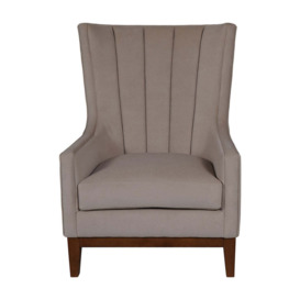 Libra Interiors Rothbury Upholstered Occasional Chair in Taupe - thumbnail 1