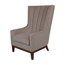 Libra Interiors Rothbury Upholstered Occasional Chair in Taupe - thumbnail 2