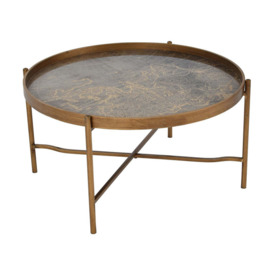 Libra Interiors Vienna Atlas Coffee Table in Antiqued Gold
