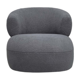 Libra Interiors Luna Occasional Chair in Boucle Grey