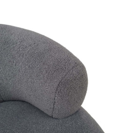 Libra Interiors Luna Occasional Chair in Boucle Grey - thumbnail 2