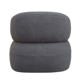 Libra Interiors Luna Occasional Chair in Boucle Grey - thumbnail 3