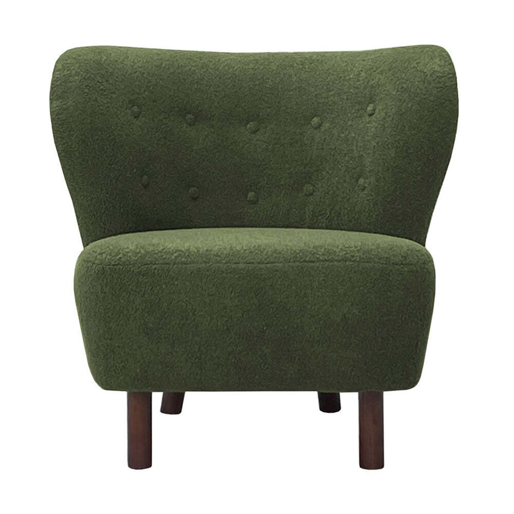 Libra Interiors Lewis Wingback Occasional Chair in Hunter Green Boucle - image 1
