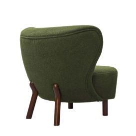 Libra Interiors Lewis Wingback Occasional Chair in Hunter Green Boucle - thumbnail 3