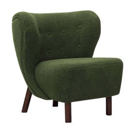Libra Interiors Lewis Wingback Occasional Chair in Hunter Green Boucle - thumbnail 2