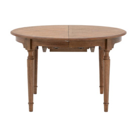 Gallery Interiors Highgate Extending Round Dining Table in Brown - thumbnail 1