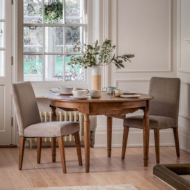 Gallery Interiors Highgate Extending Round Dining Table in Brown - thumbnail 3