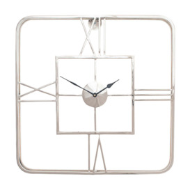 Olivia's Metal Square Wall Clock in Silver - thumbnail 1