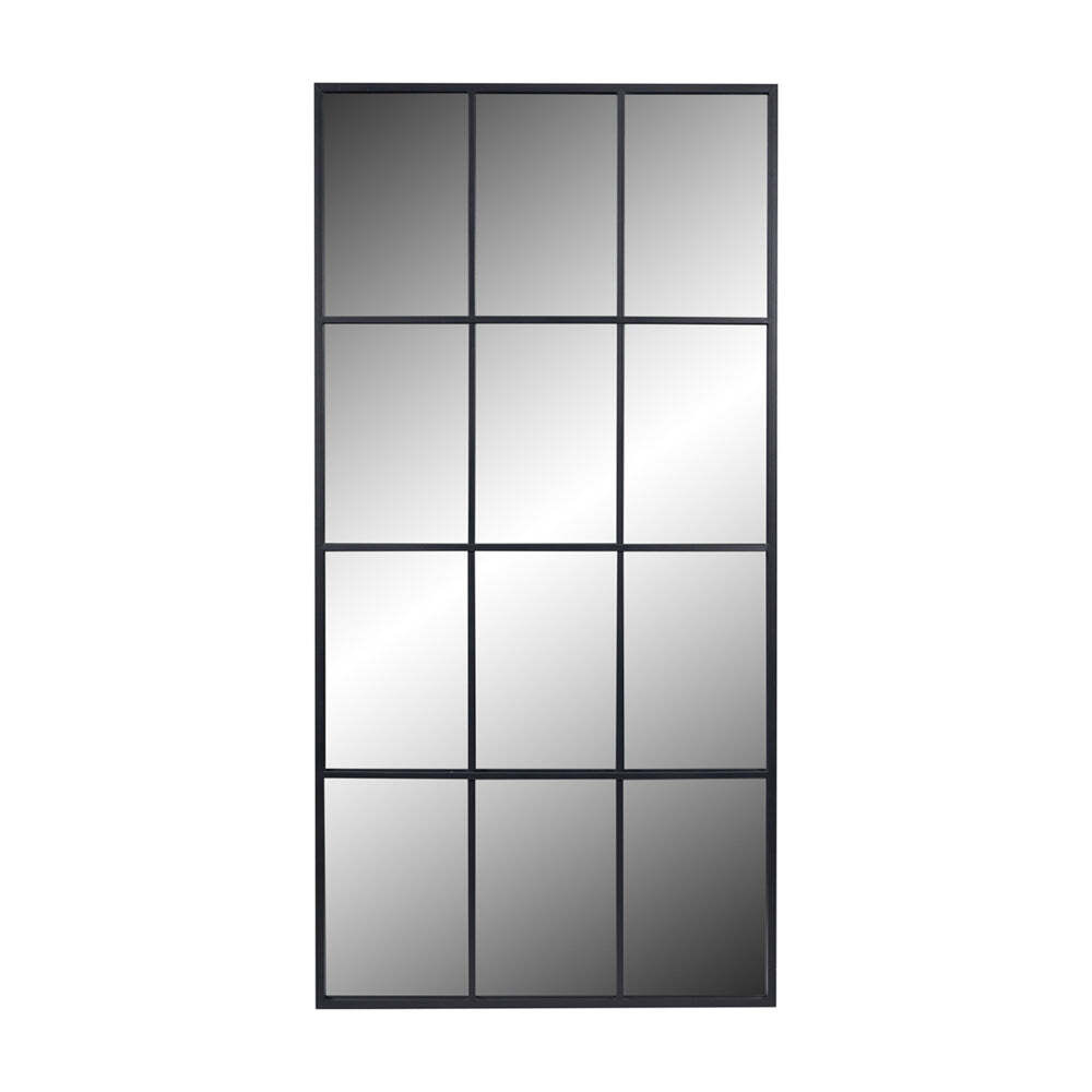Olivia's Romeo Metal 12 Pane Floor Standing Mirror in Dark Grey - image 1