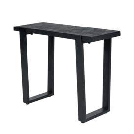 Olivia's Gianni Mango Wood and Iron Console Table in Black - thumbnail 3