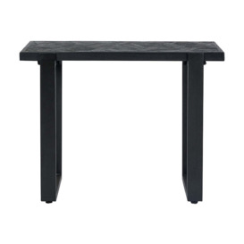 Olivia's Gianni Mango Wood and Iron Console Table in Black - thumbnail 1