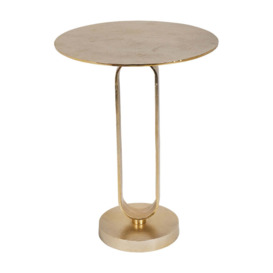 Olivia's Zante Shiny Metal Table in Gold - thumbnail 1