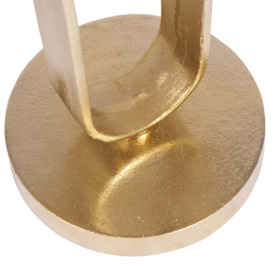Olivia's Zante Shiny Metal Table in Gold - thumbnail 4