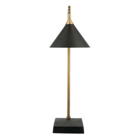 Olivia's Netty Table Lamp in Matt Black and Antiuqe Brass