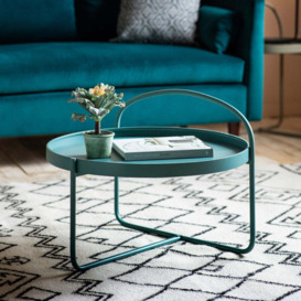 Gallery Interiors Melbury Coffee Table in Teal - thumbnail 2