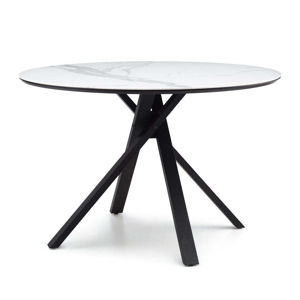 Liang and Eimil Aston Dining Table in White Ceramic and Matt Black - image 1