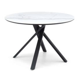 Liang and Eimil Aston Dining Table in White Ceramic and Matt Black - thumbnail 2