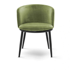Eichholtz Set of 2 Filmore Dining Chairs in Cameron Light Green - thumbnail 2