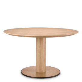 Eichholtz Astro Dining Table in Natural Oak & Veneer Bronze Finish - thumbnail 2
