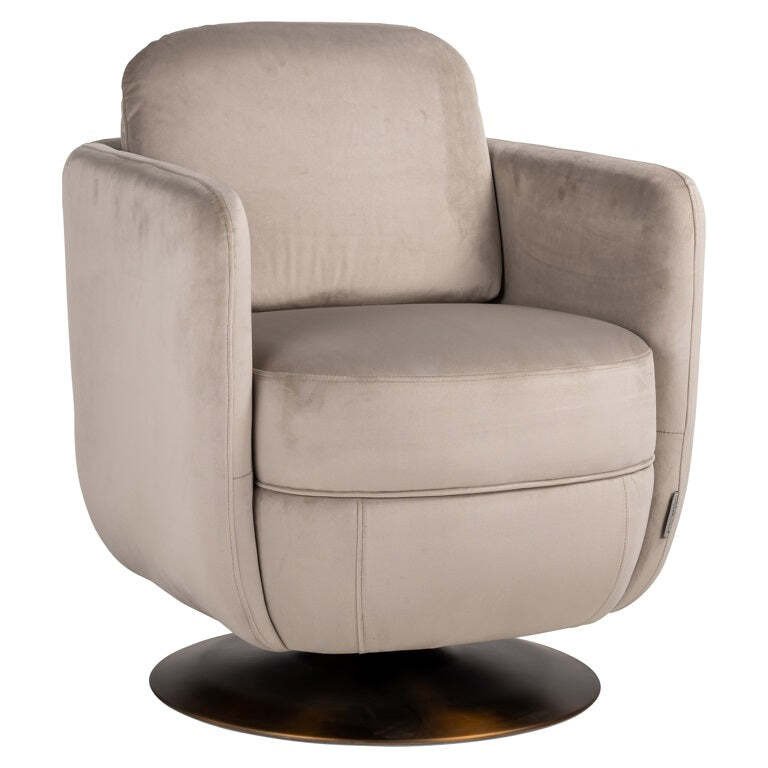 Richmond Turner Swivel Chair in Khaki Velvet - image 1