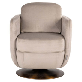 Richmond Turner Swivel Chair in Khaki Velvet - thumbnail 3