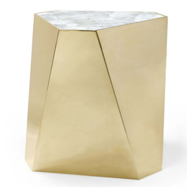 Caracole Signature Debut The Contempo Large Side Table Gold